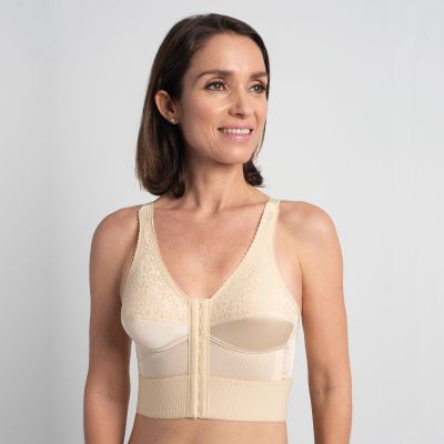 Choices Plus Mastectomy Bra Front & Back-Hook Adjustment - Style 1805-34-Beige-A